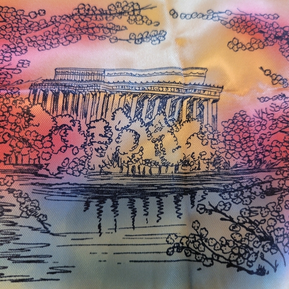 Vintage Washington DC Souvenir Pillow Cover ~ White House ~ Cherry Blossoms - Picture 8 of 14